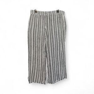 🆕 🖤🤍 NWOT APT. 9 Black & White Stripe Print Wide Leg Pants | Sz XL